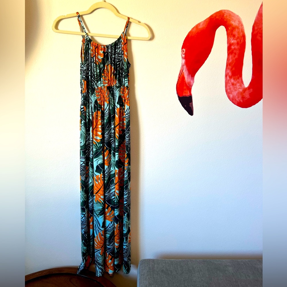Tropical Reversible Maxi Dress